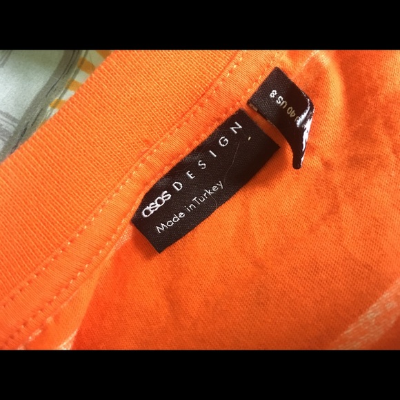 ASOS design orange striped boxy long sleeve shirt - Picture 3 of 4